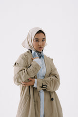 Tonal Tartan Small Square Satin Hijab