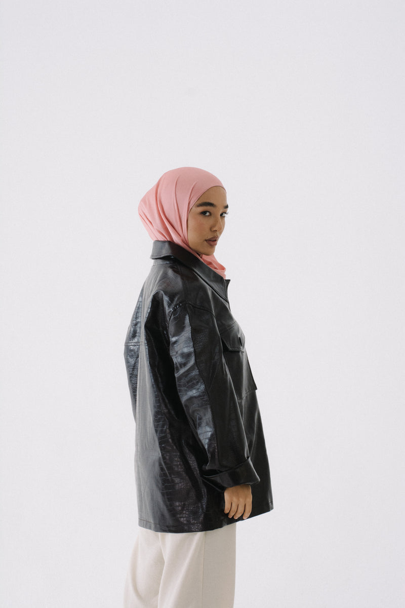 Single Ribbed Satin Hijab